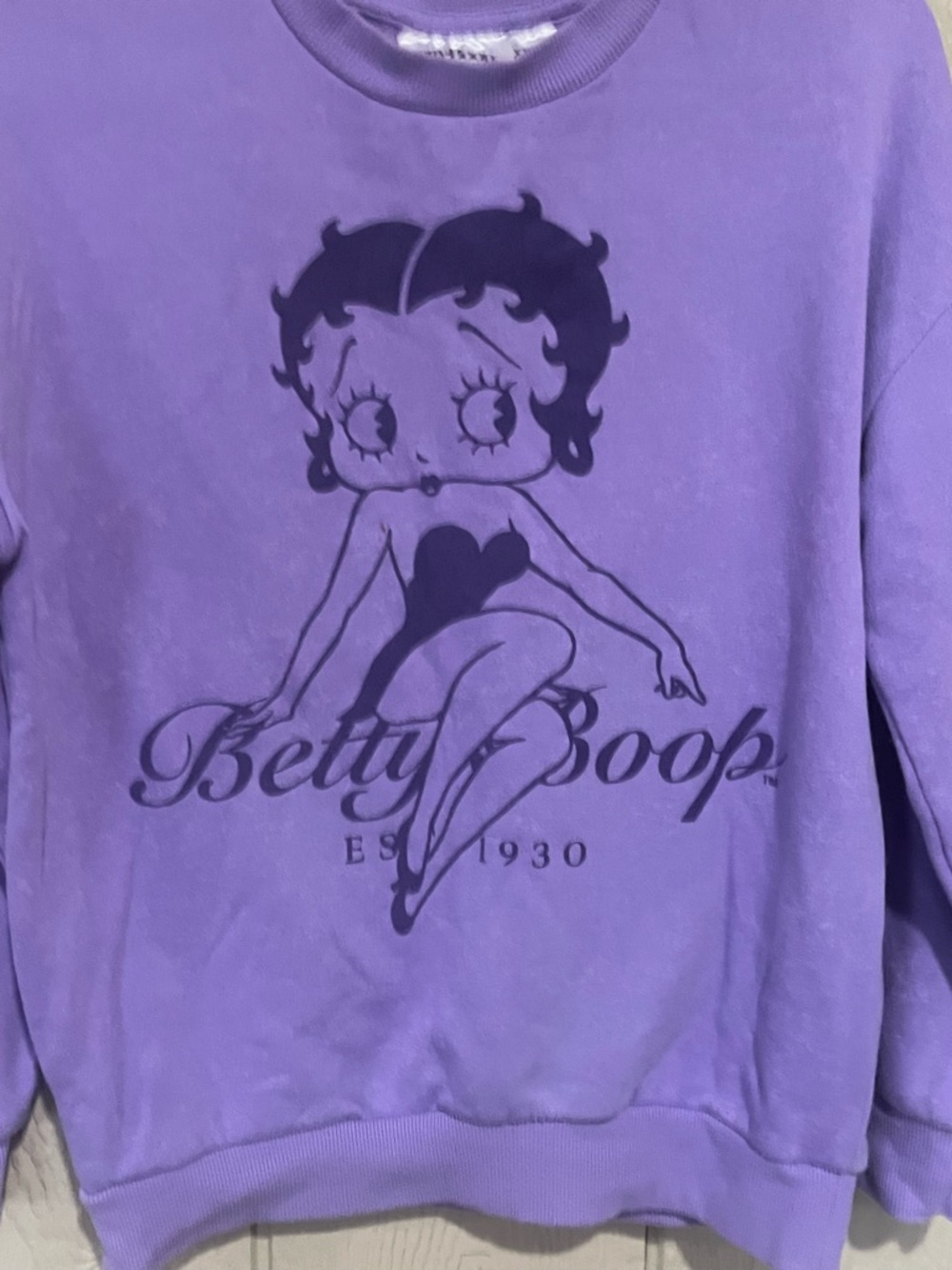 Betty Boop Purple Crewneck Pullover